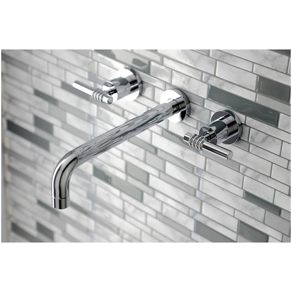 Polished Chrome 2-Handle Wall Mount Tub Faucet C8464