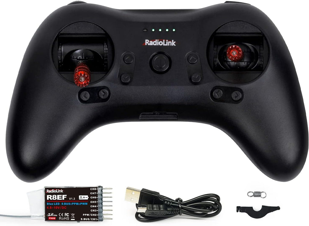 8 Channels 2.4GHz RC Transmitter and Receiver with Rechargeable Battery Q5754