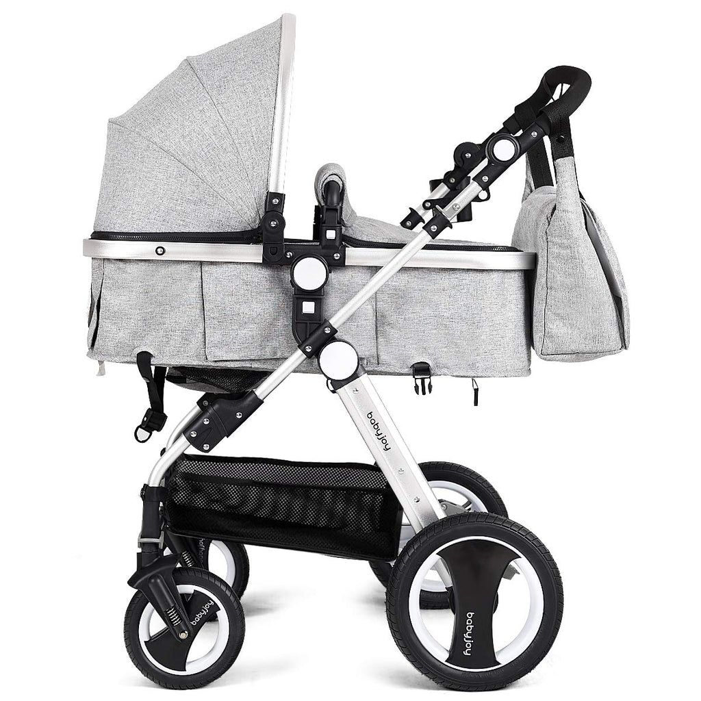 Blue 2-in-1 Convertible Baby Stroller with 5-Point Harness U23944