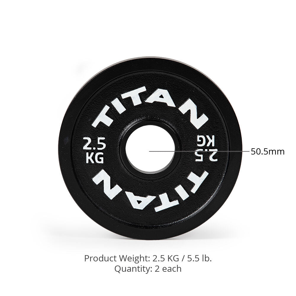 2.5 KG Olympic Calibrated Steel Powerlifting Plates, Sold in Pair H130