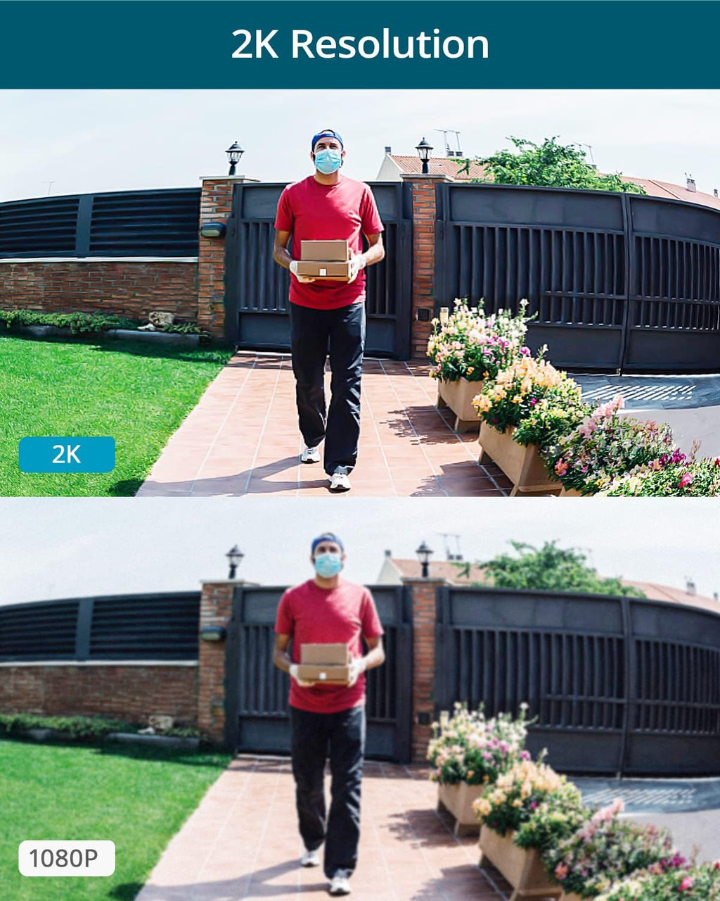 Wireless 2K Battery-Powered Video Doorbell W7985
