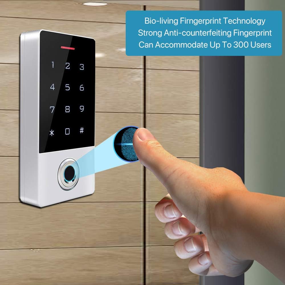 Zinc Alloy Metal Fingerprint Keypad Gate Opener Controller I922507