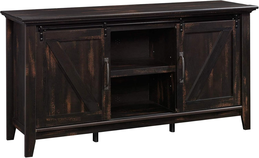 White Plank Finish Credenza W19095