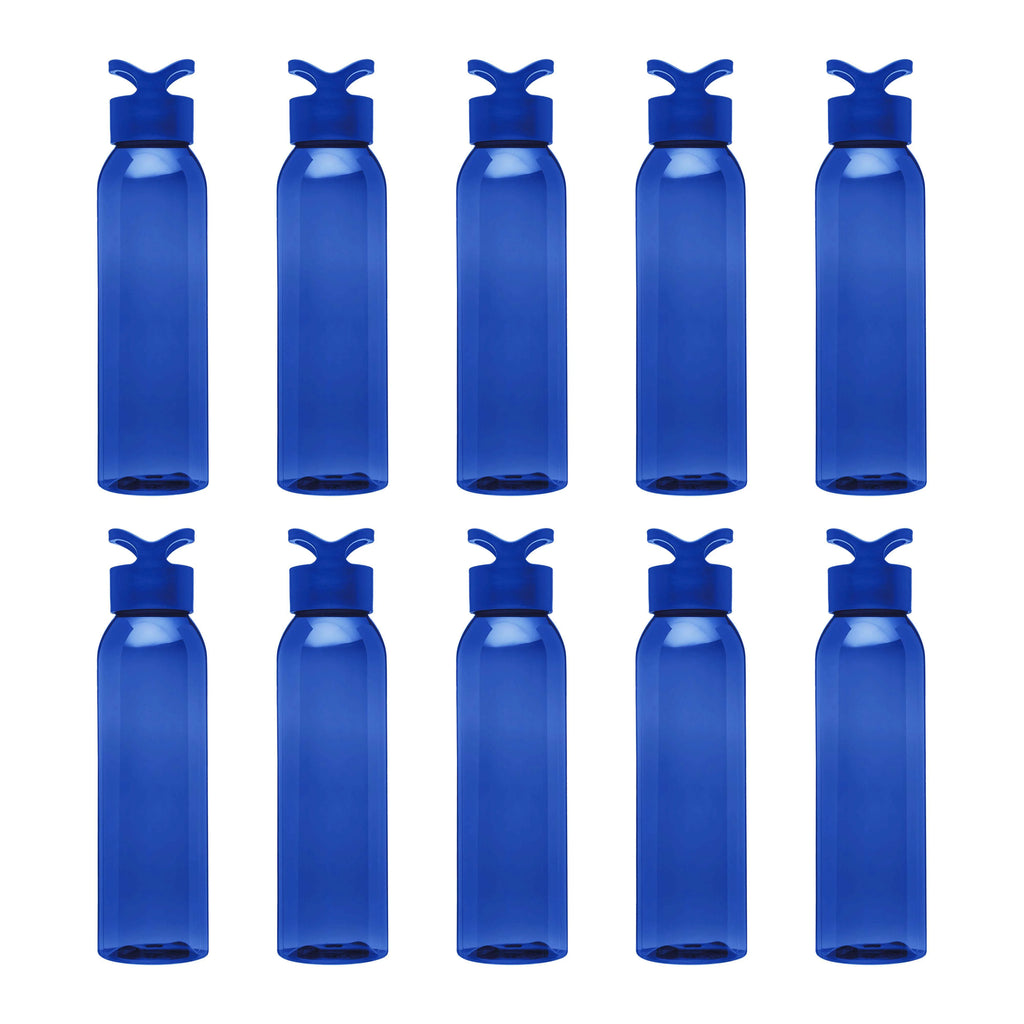 Blue 22 Oz. Tritan Plastic Water Bottles Set of 10 C554704