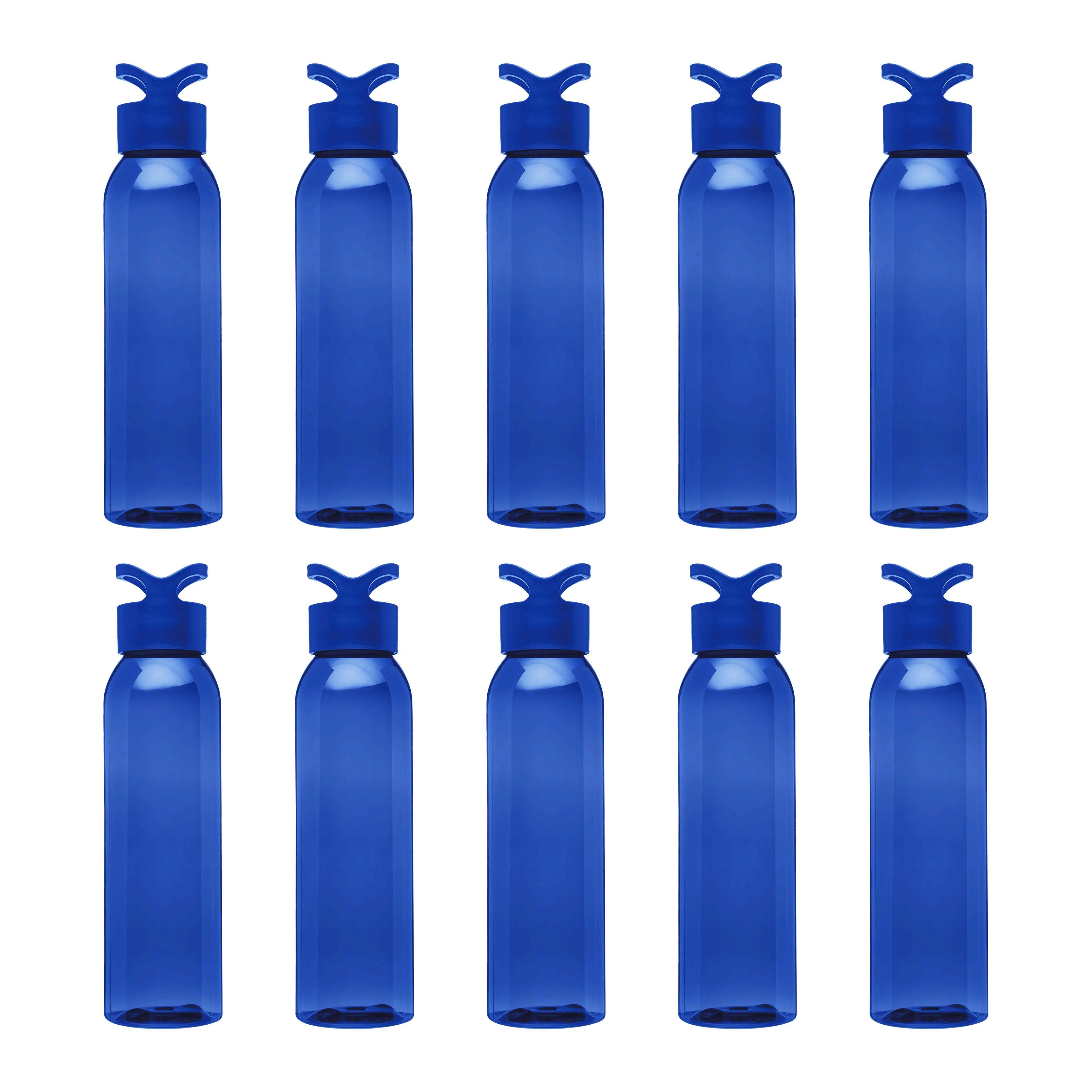Blue 22 Oz. Tritan Plastic Water Bottles Set of 10 C554704