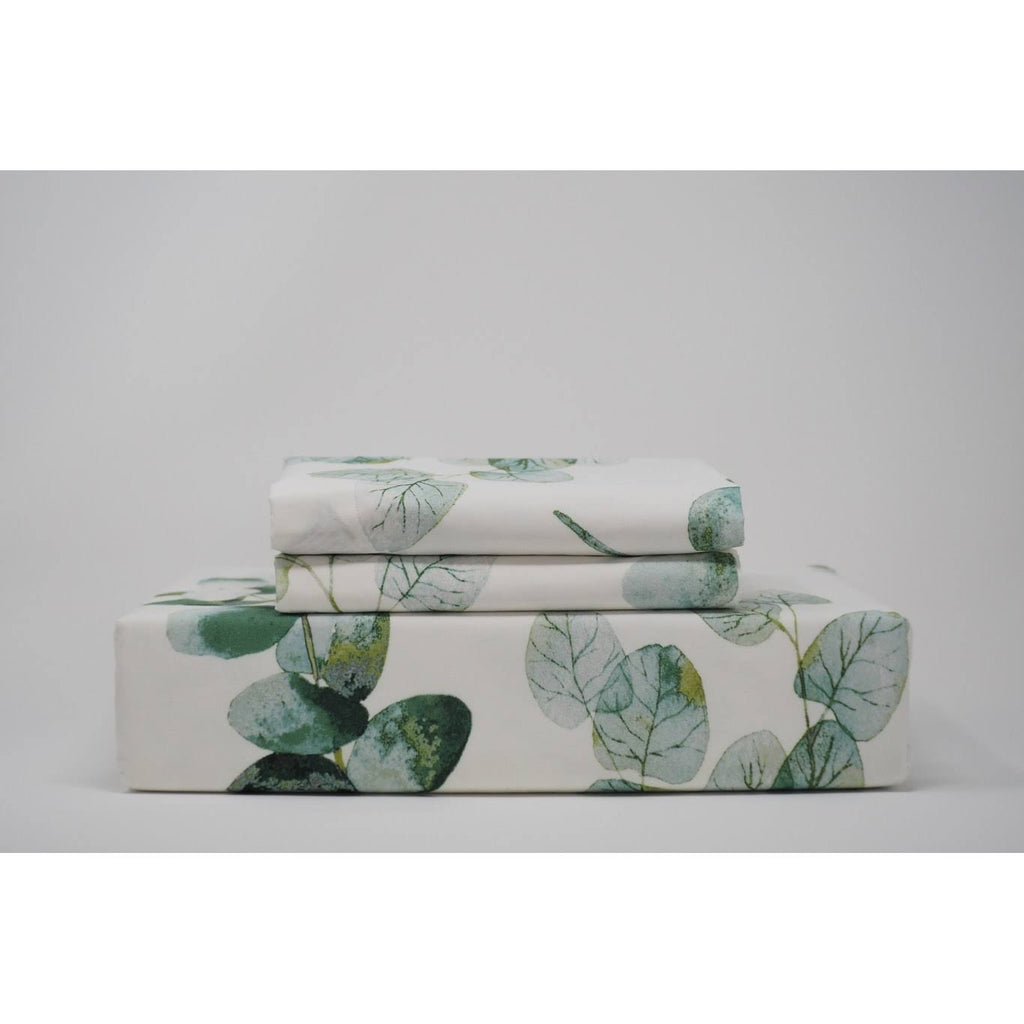 Green Twin Eucalyptus Duvet Cover Set P58337