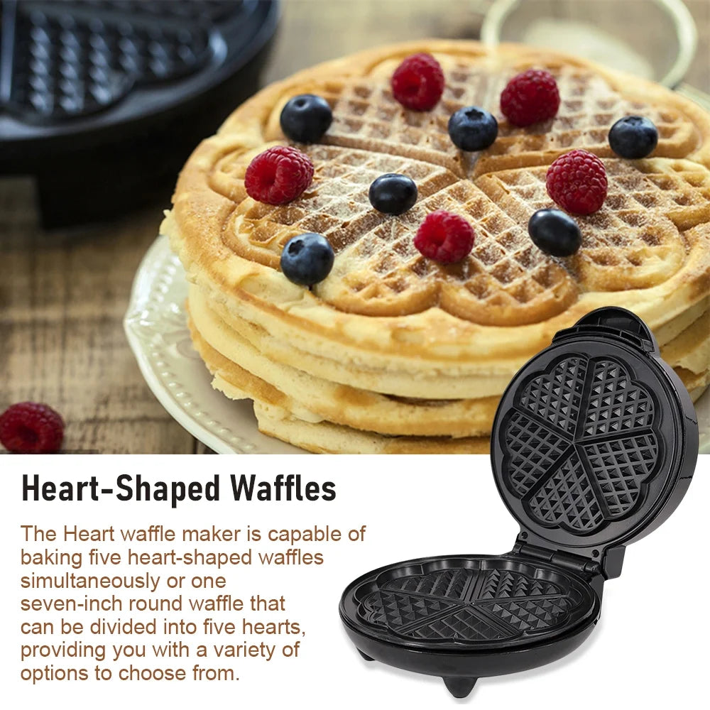 1000W Heart-Shaped Waffle Maker L795