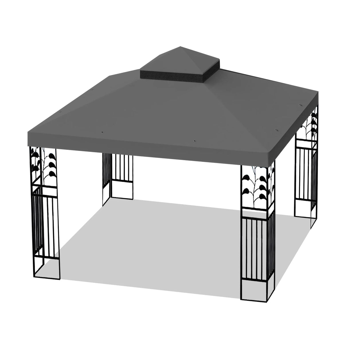 10x10 Ft Double Tiered Gazebo Replacement Canopy Top Cover Only F827874