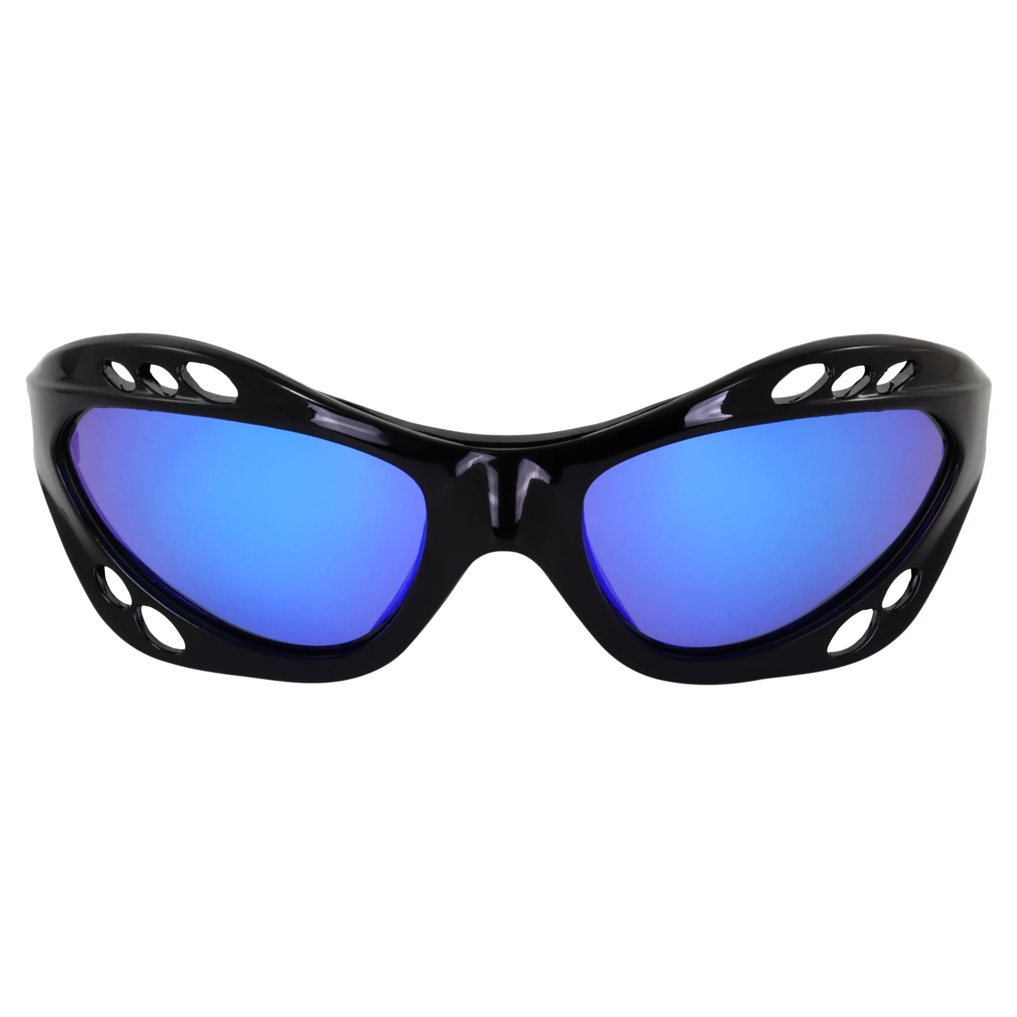 3 Pairs Padded Polarized Sunglasses w/Strap Silver Frame w/Smoke Lens & Black Frames w/Blue & Purple Mirror Lenses O99935