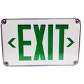 LED Wet Location Exit Sign Green Legend Y657