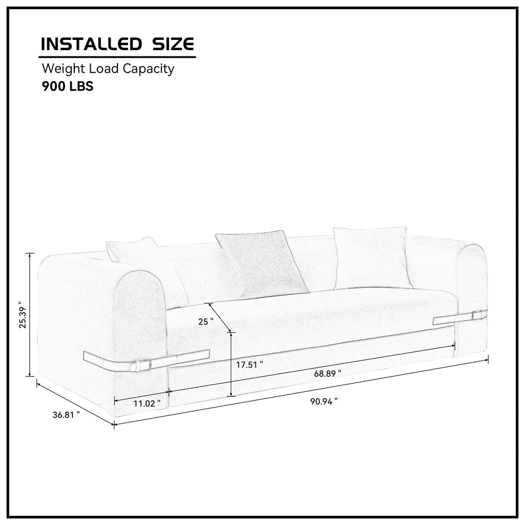 Grey 3 Seat Sofa D47140