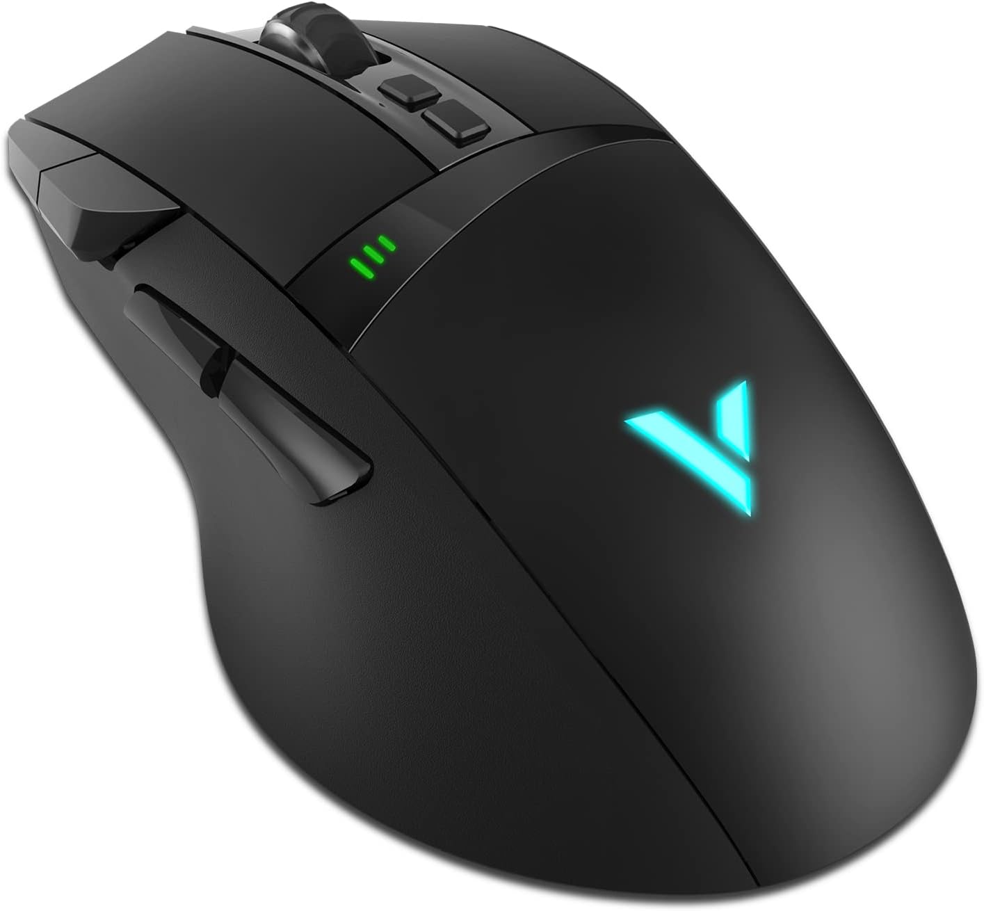Wired and Wireless Dual Modes Rechargeable Ergonomic Optical Gaming Mouse, 11 Programmable Buttons, RGB Backlight, Black Pack of 2 D258