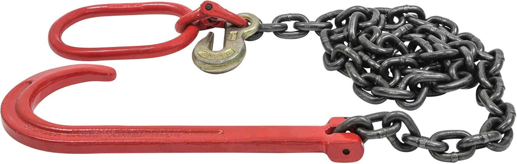 Tow Recovery Chain with 15" J-Hook & Eye Cradle Grab Hook N237247