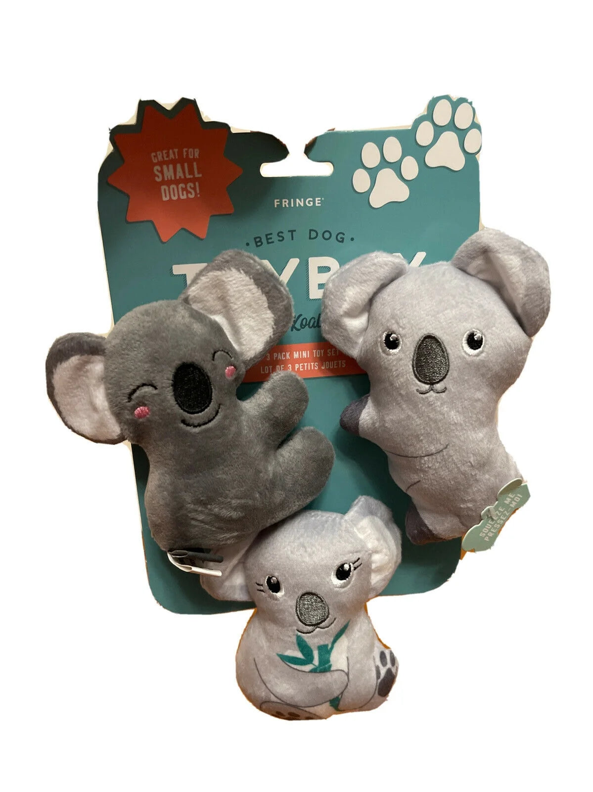 Squeaky Plush Dog Toy Set Of Three W6330