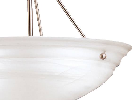 Brushed Nickel 3 Light Semi Flush H47346