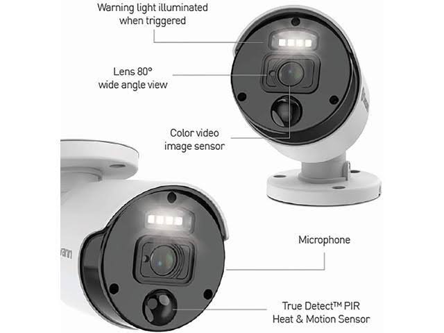 8 Camera 8 Channels PoE NVR Wired Security Camera System F991642