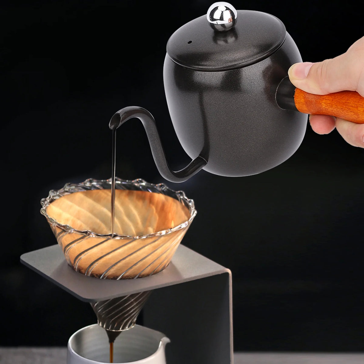500ml Stainless Steel Coffee Drip Kettle with Long Spout P608751