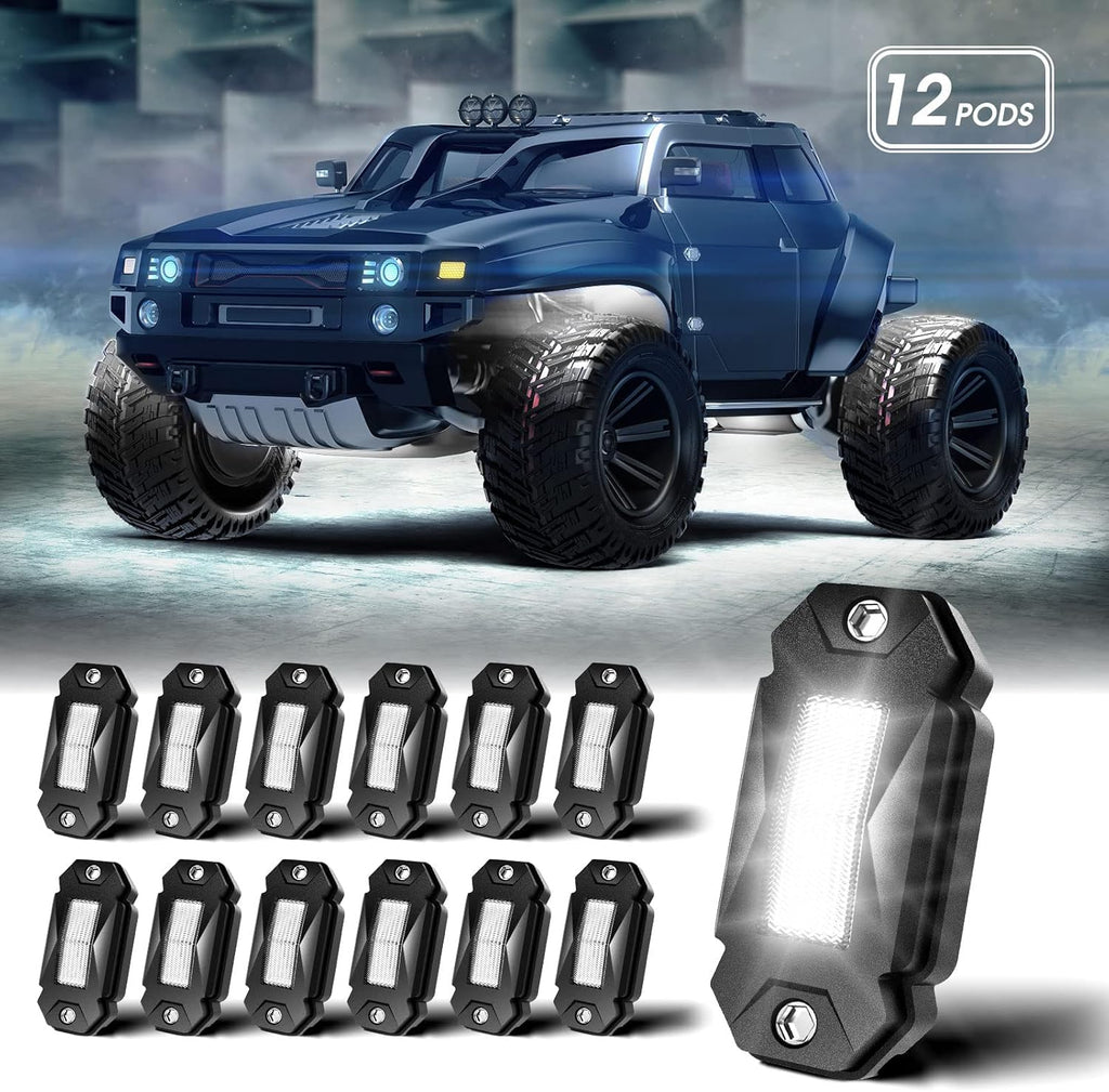 Black 8-Pods Waterproof LED Rock Lights O13328