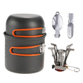 Camping Cookware Set with Piezoelectric Ignition Stove R3904