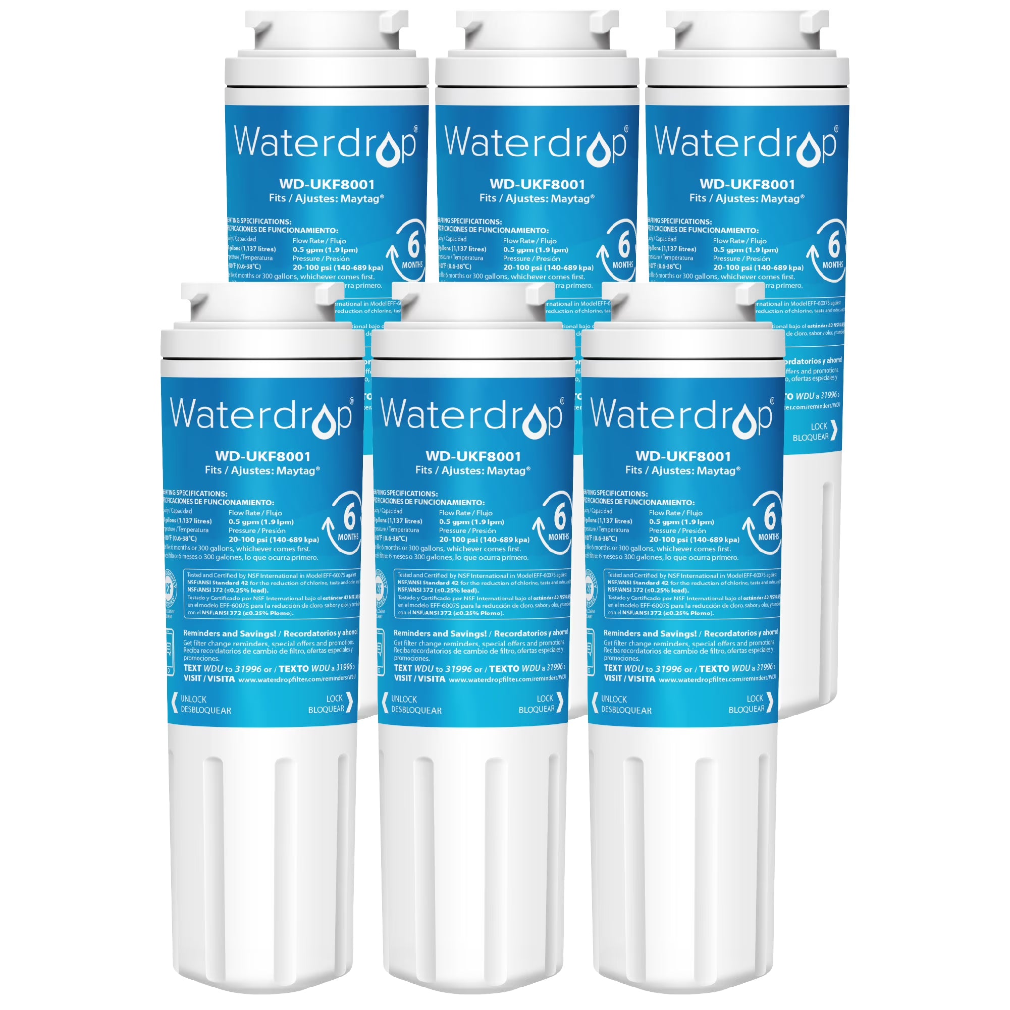 6 Pack Refrigerator Water Filter S269442