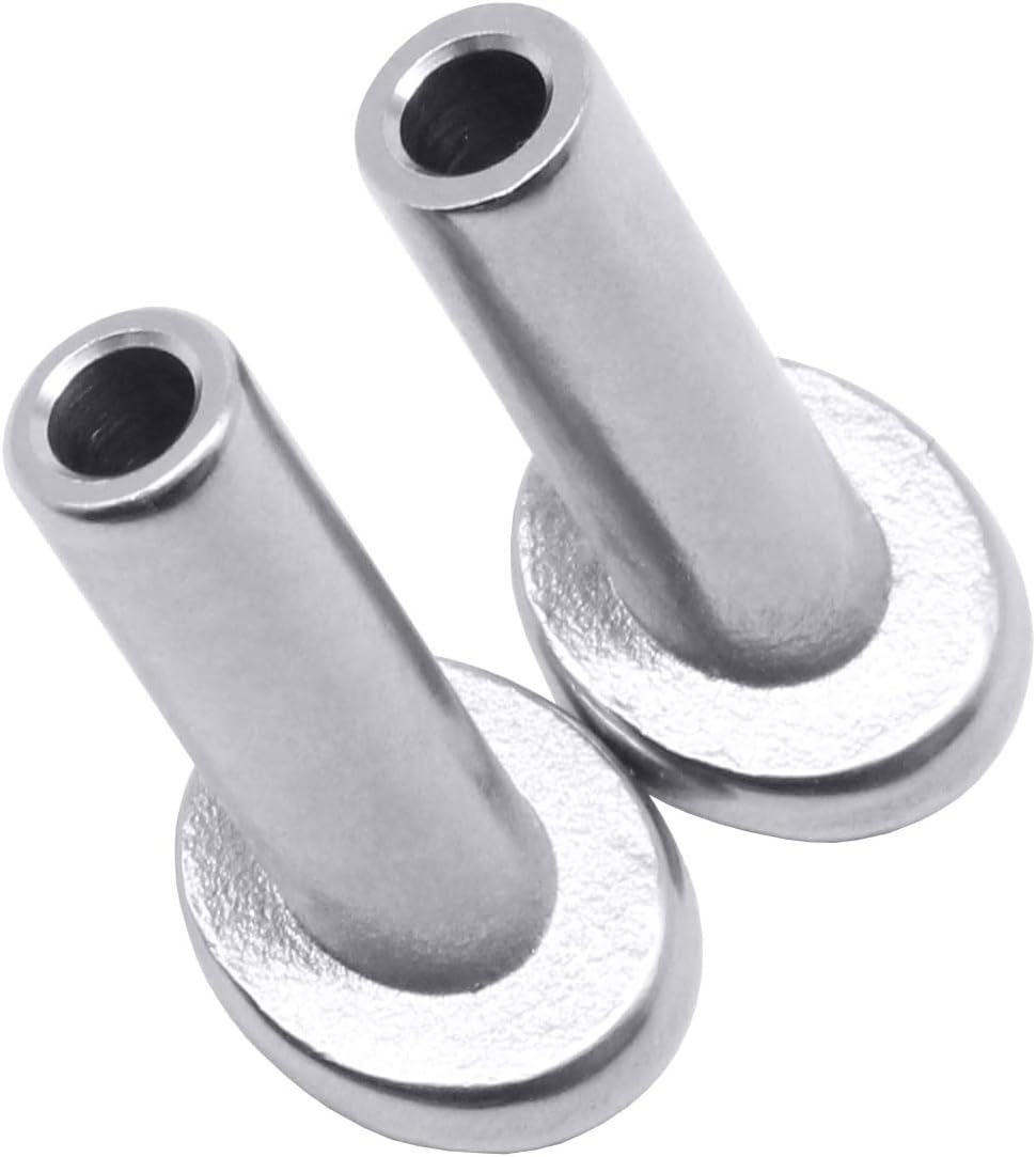 40 Pack T316 Marine Grade Stainless Steel Angle Protector Sleeves for 1/8" Wire Rope Cable Railing N296467