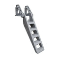 5-Step Wide Flip-Up Granite Gray Polyethylene Dock Ladder K31795