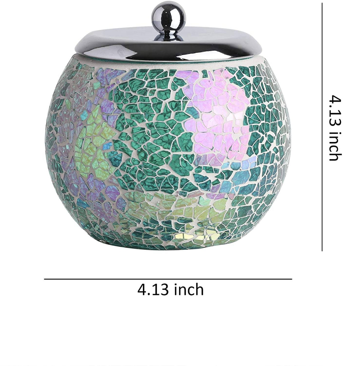 4-Pieces Bathroom Accessory Set Mosaic Glass Lotion Tray P78068