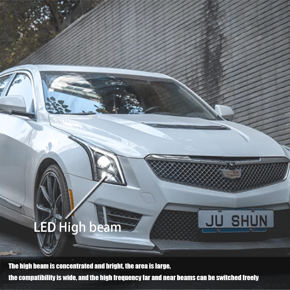 LED Headlights Assembly with Red Demon Eyes and Sequential Turn Signal M56503