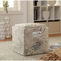Pink Fabric Ottoman G9624