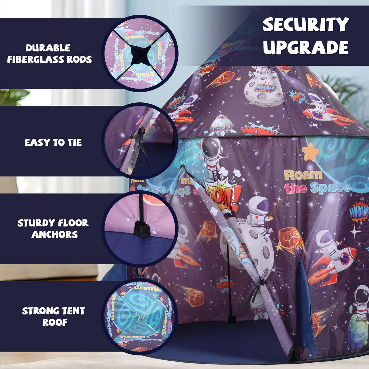Rocket Ship Play Tent for Kids Q28035
