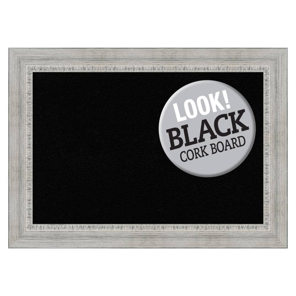 Cork Board in Black/whitewash S784