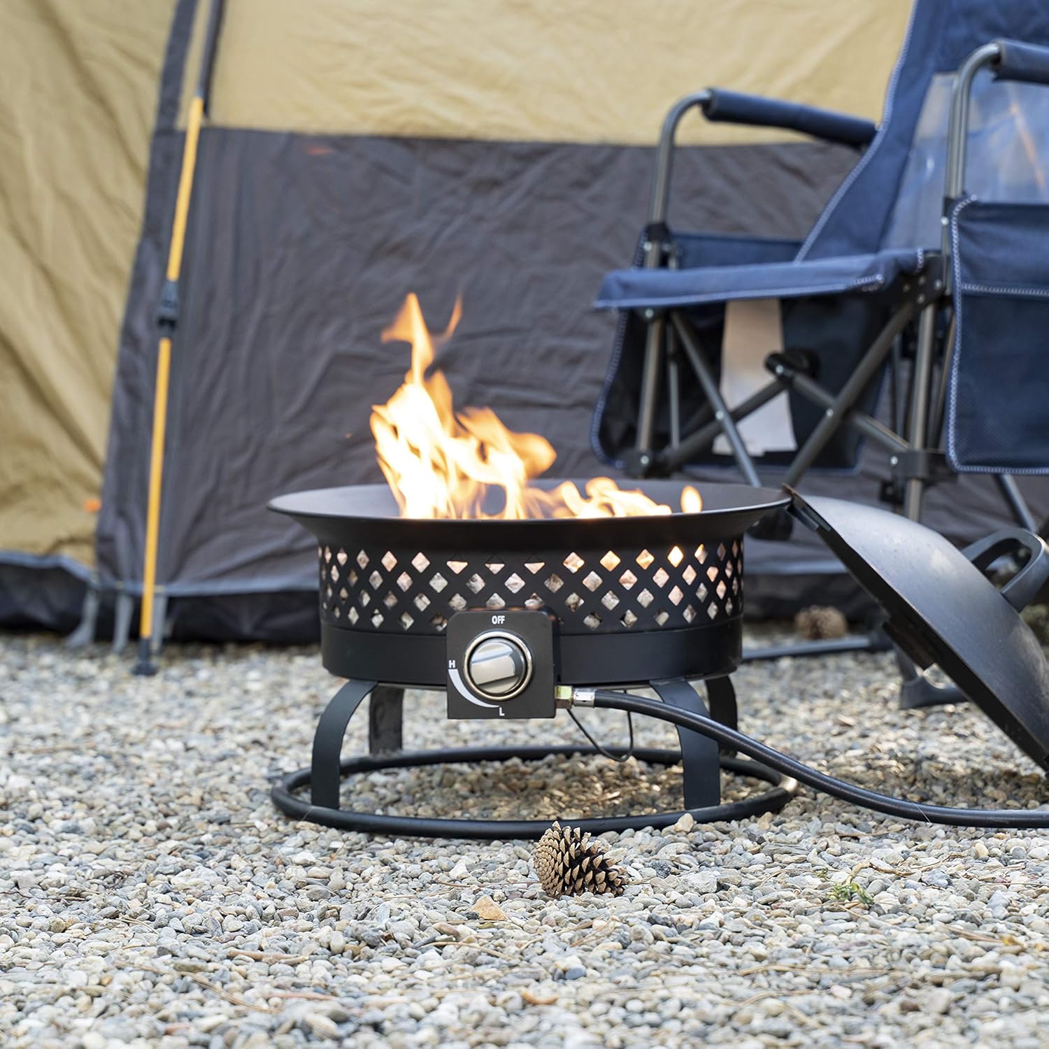 54,000 BTU Portable Steel Propane Gas Fire Pit F98232
