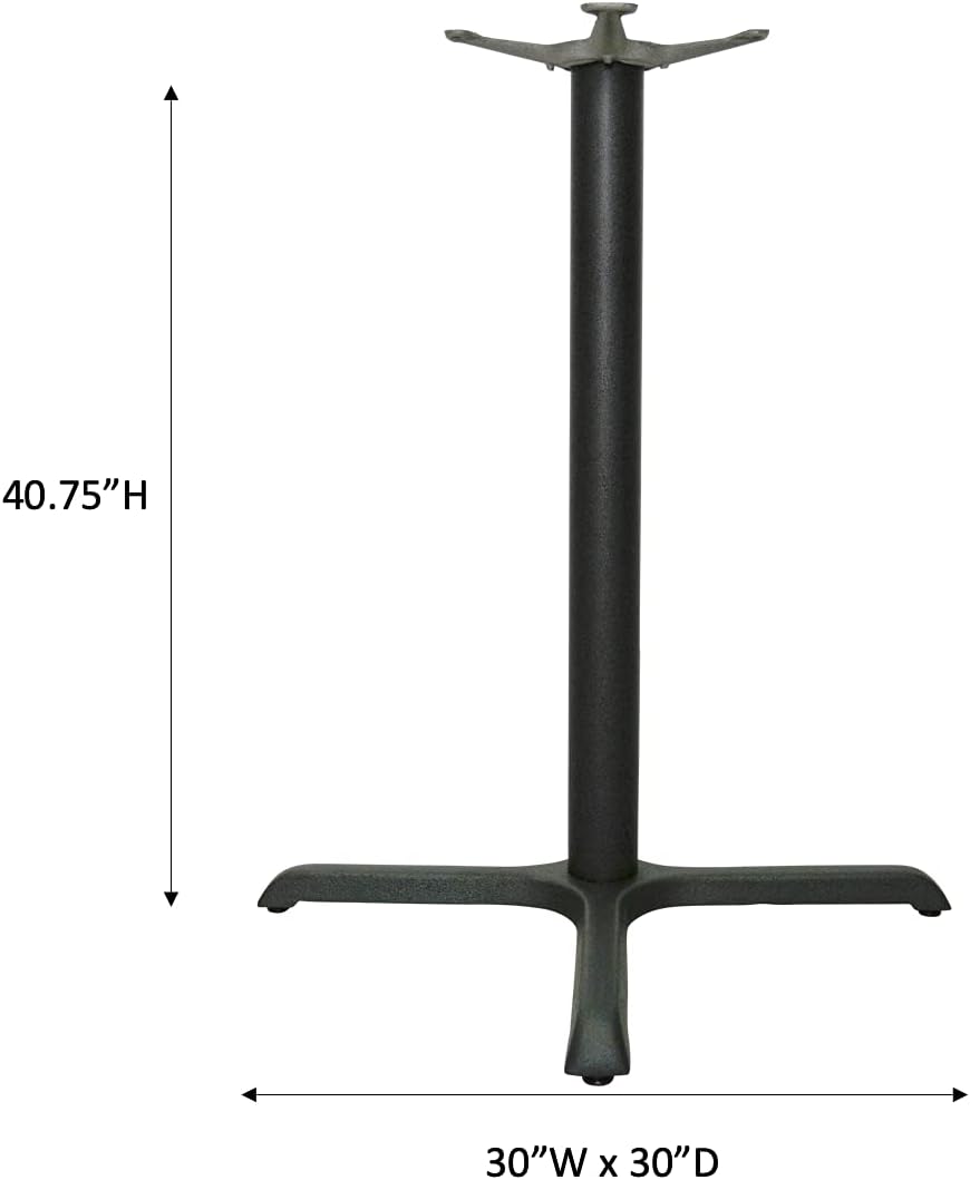 Metal Table Base 30W x30D x40.75H Cast Iron Bar Height Table Base K55390