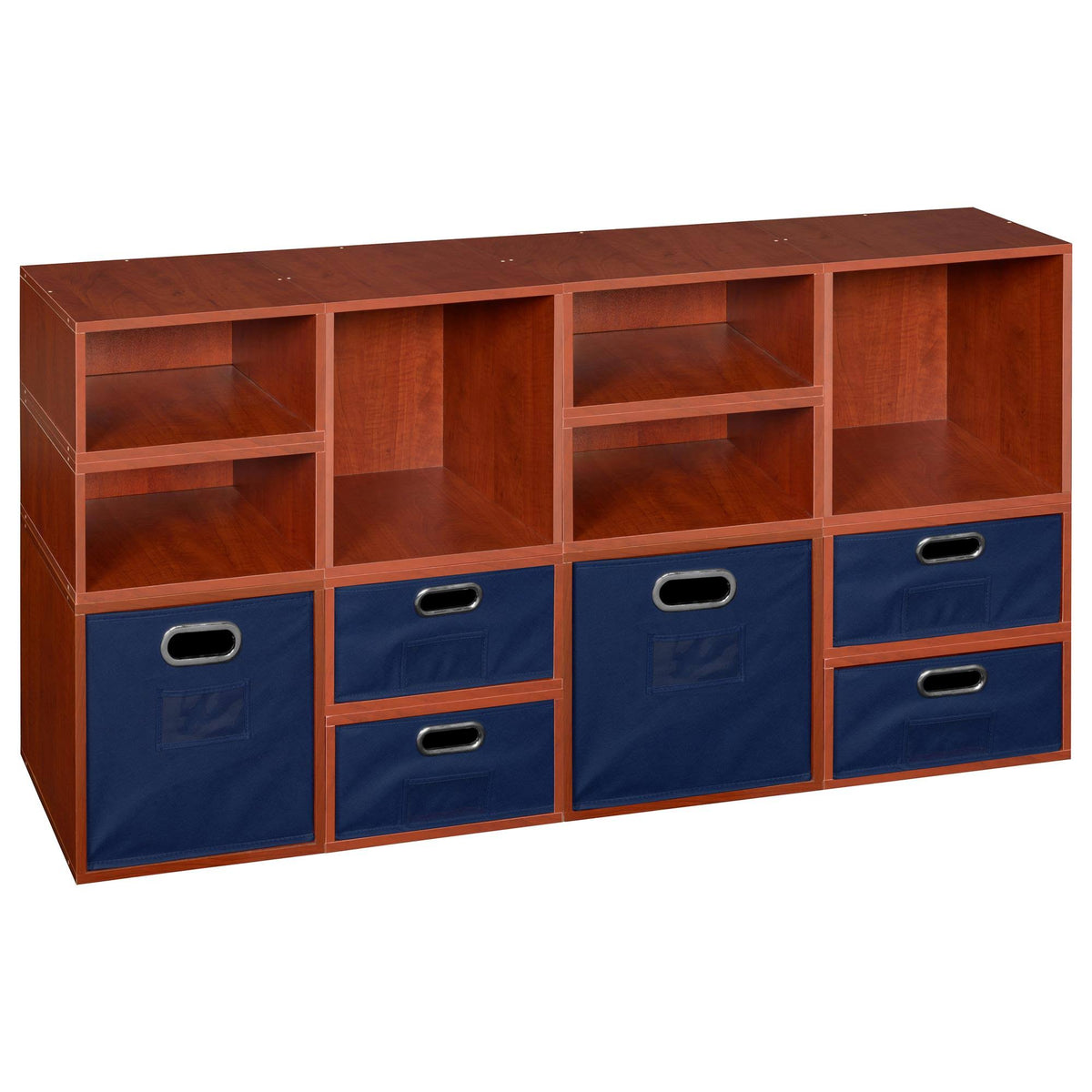 Cherry/Blue Storage Set with Foldable Storage Bins E95591
