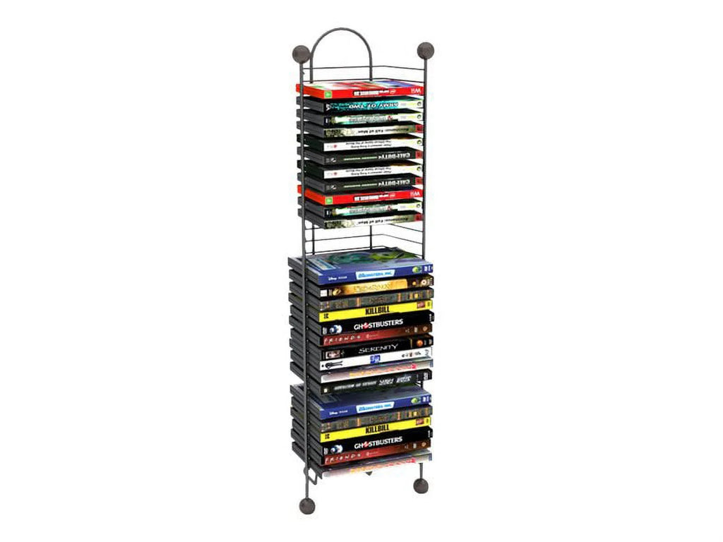 27" Nestable CD DVD BluRay Storage Tower, Black P690528
