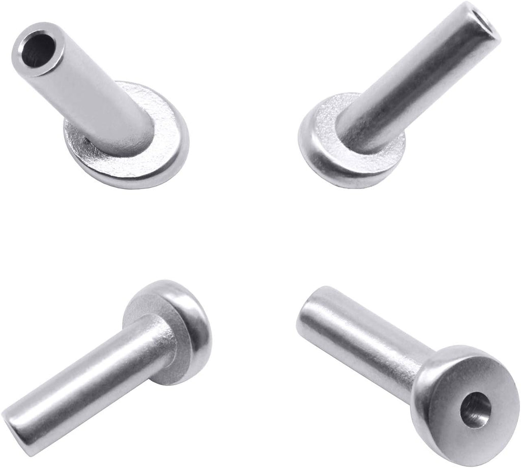 40 Pack T316 Marine Grade Stainless Steel Angle Protector Sleeves for 1/8" Wire Rope Cable Railing N296467