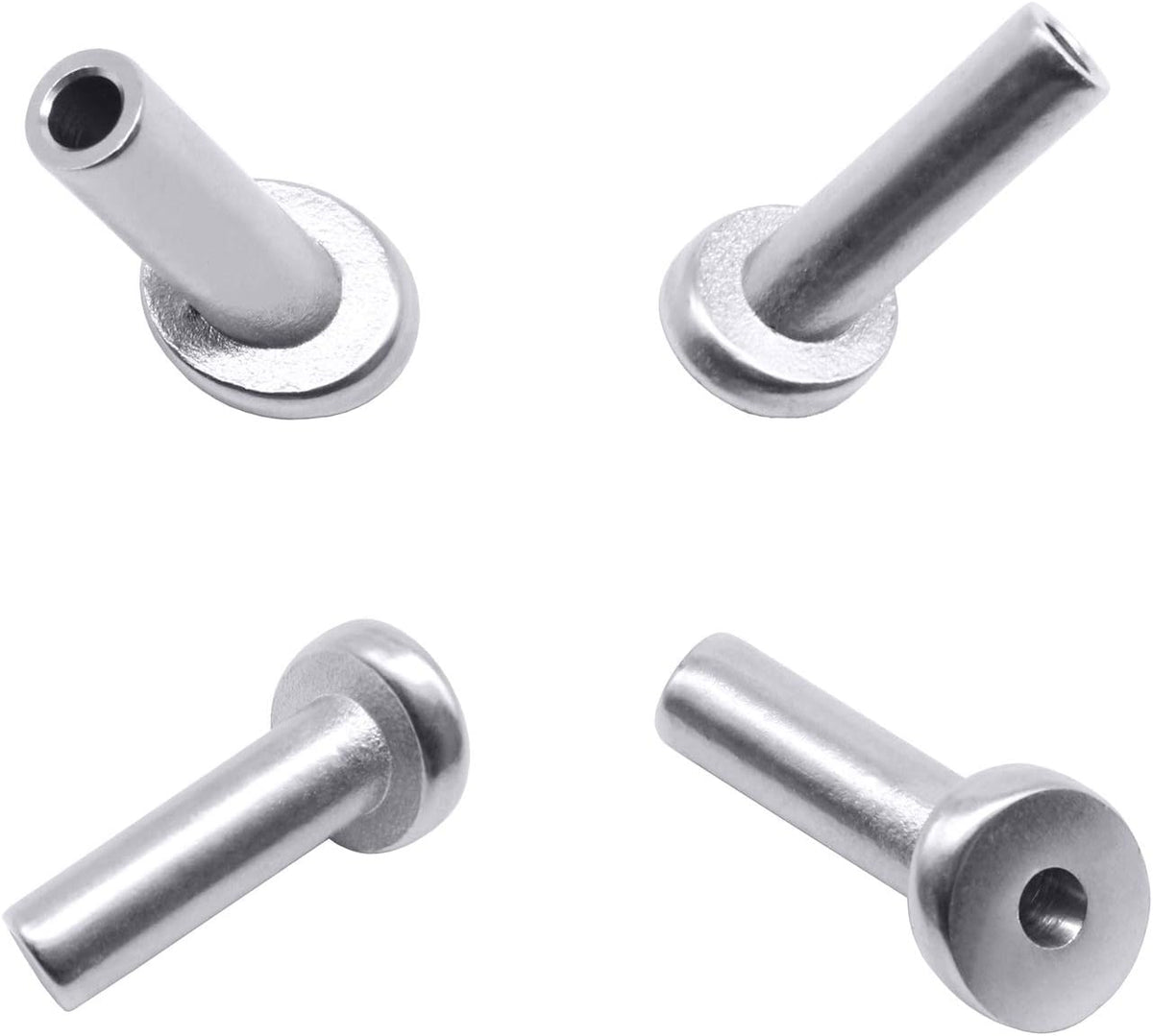 40 Pack T316 Marine Grade Stainless Steel Angle Protector Sleeves for 1/8" Wire Rope Cable Railing N296467