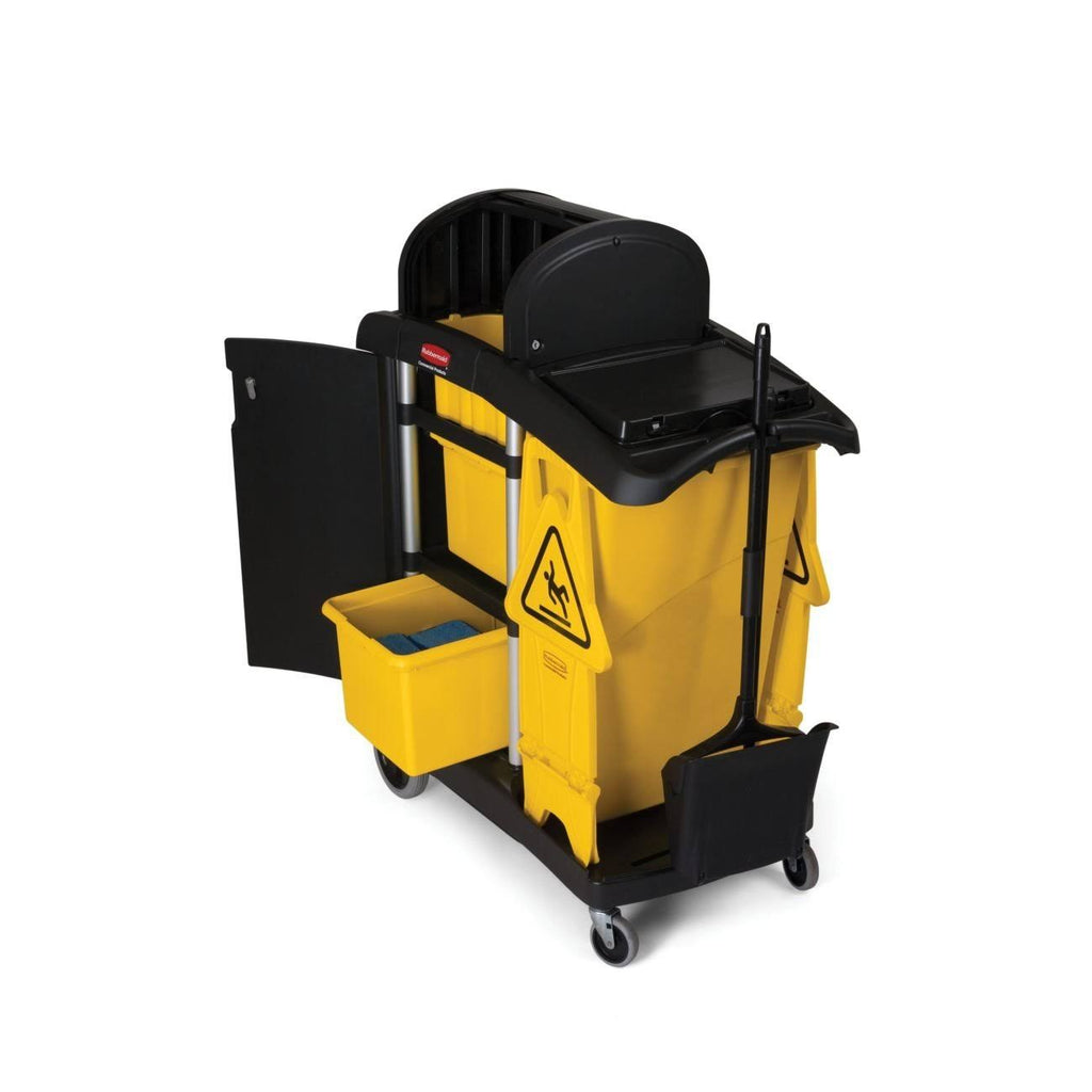 Black High Capacity Cleaning Cart Y507