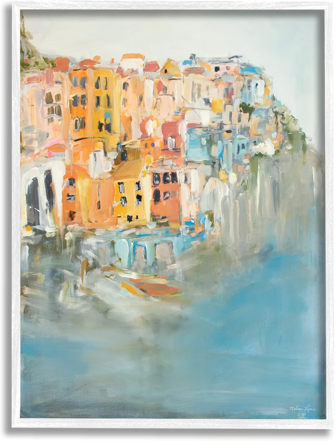 Yellow Blue Abstract Landscape Wall Art, 24 x 30 K16163