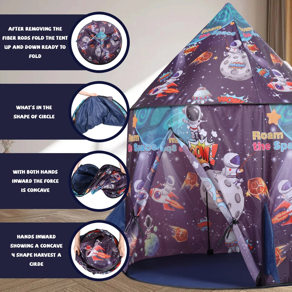 Rocket Ship Play Tent for Kids Q28035