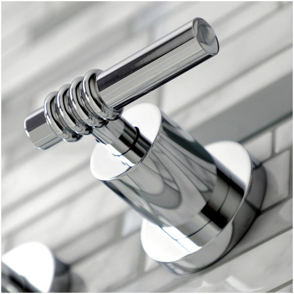 Polished Chrome 2-Handle Wall Mount Tub Faucet C8464