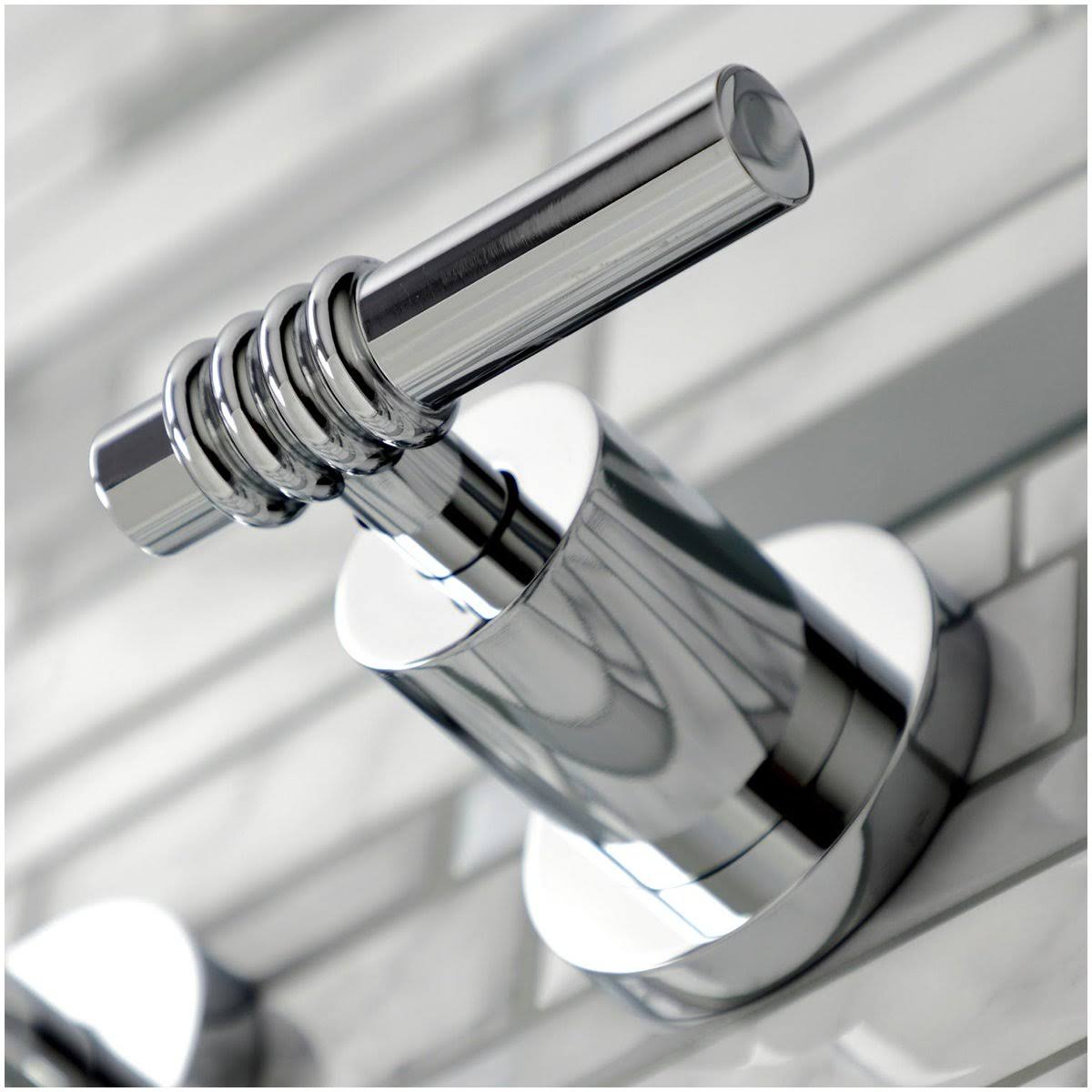 Polished Chrome 2-Handle Wall Mount Tub Faucet C8464