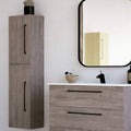 Grey Oak Wood Column Cabinet H202