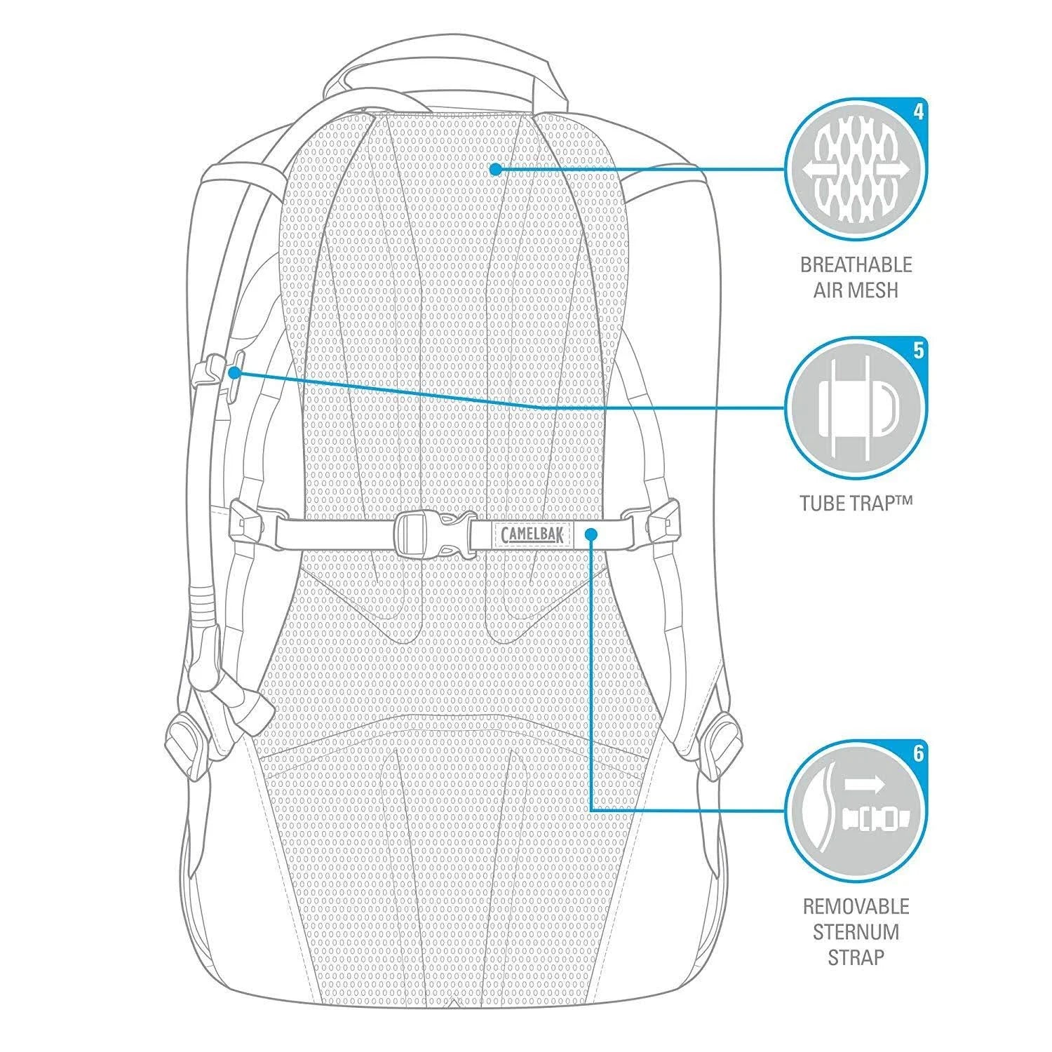 Charcoal/Grecian Blue Hydration Pack L528598