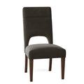 Walnut Avocado Upholstered Side Chair B6590