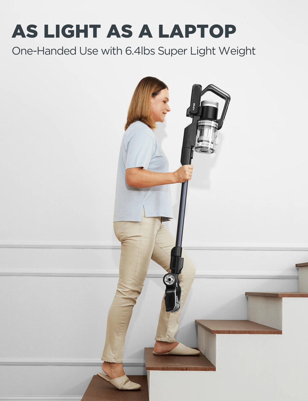 Cordless Stick Vacuum Cleaner, Lightweight, Black F356