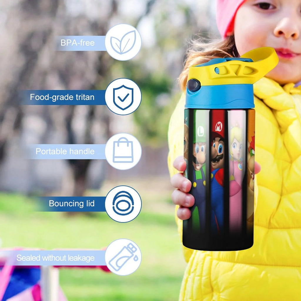 Insulated Stainless Steel Water Bottle with Straw V527
