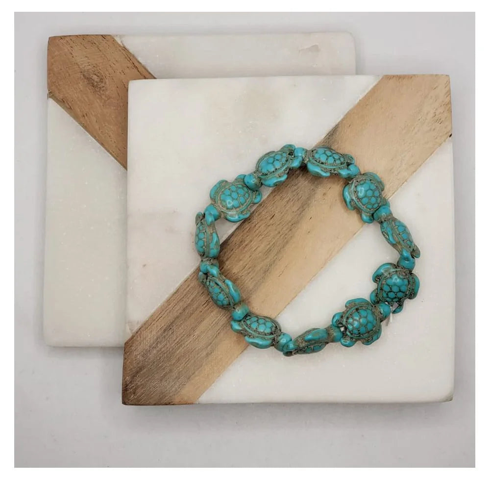 Genuine Turquoise Hawaiian Sea Turtle Bracelet O655650