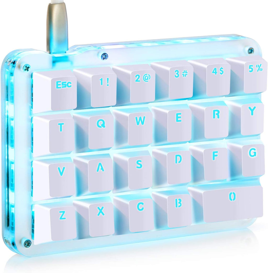 One Handed Macro Mechanical Keyboard with RGB LED Backlit T417