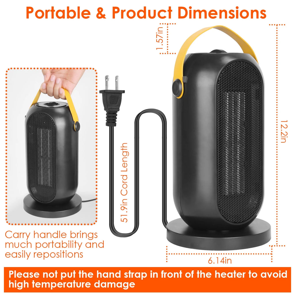 1200W PTC Ceramic Oscillating Space Heater I356